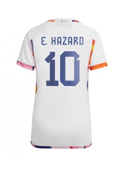 Belgien Eden Hazard #10 Replika Borta Kläder Dam VM 2022 Kortärmad